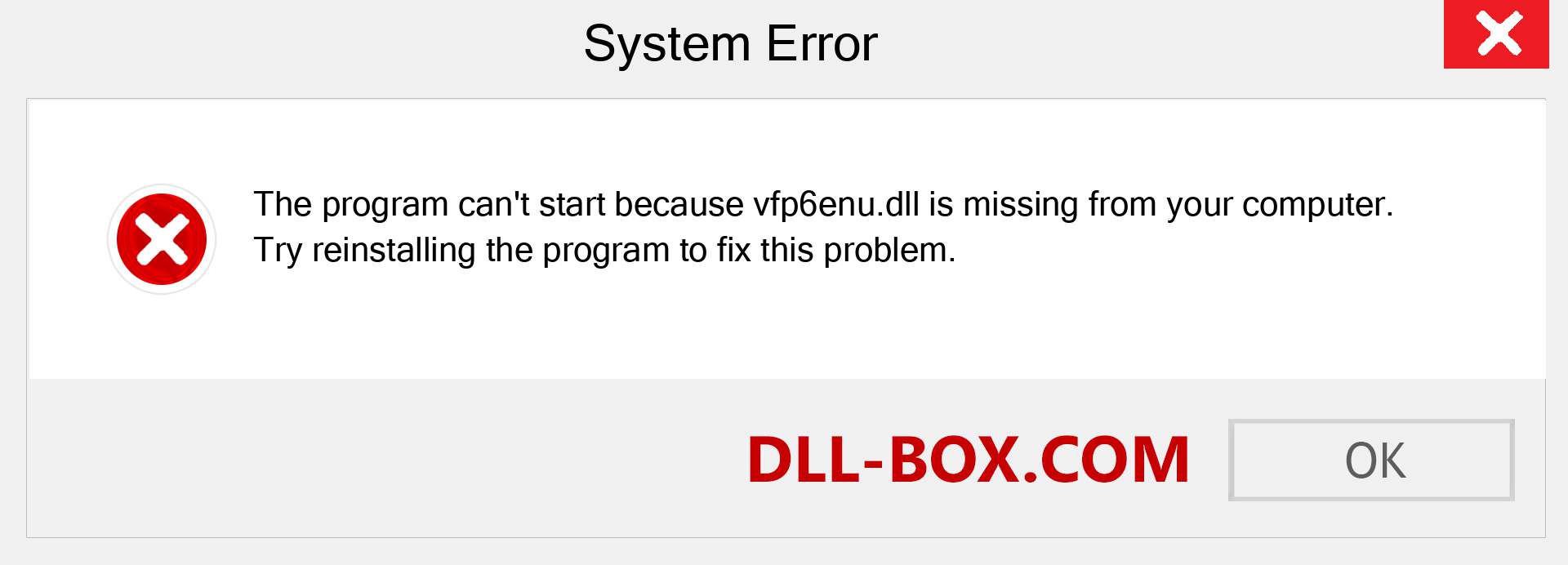  vfp6enu.dll file is missing?. Download for Windows 7, 8, 10 - Fix  vfp6enu dll Missing Error on Windows, photos, images